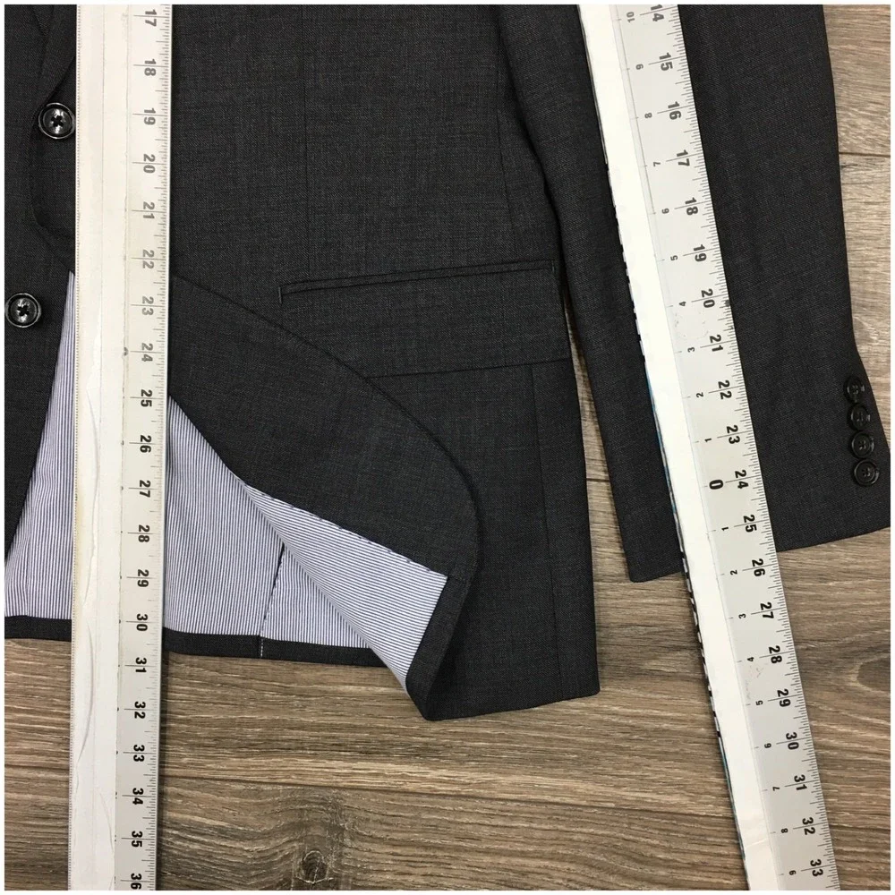 J CREW LUDLOW Men Wool Blazer Sport Coat Casual Jacket Size 44R Slim Fit Suit